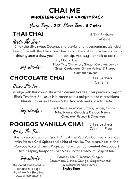 Chai Me Sample Pack