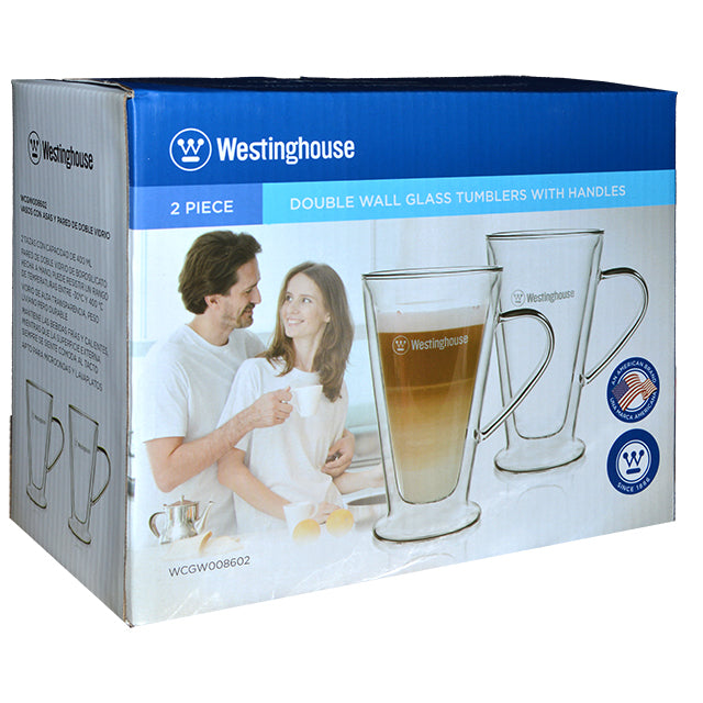 Westinghouse Double Walled 400ml Coffee Mugs 2pk